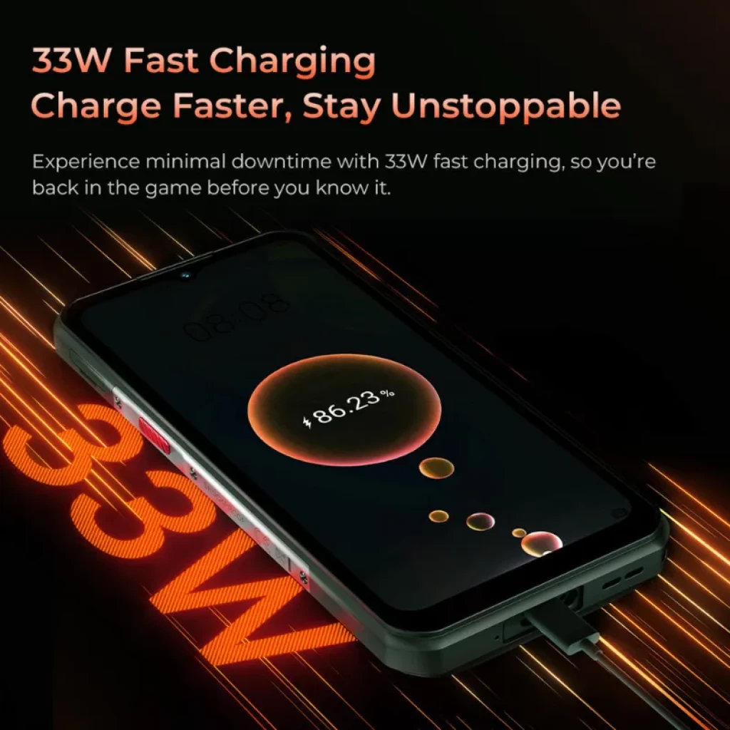 Oukitel WP55S 512 GB Laranja Rugged 5G 12 GB de RAM Carregamento rápido 33W