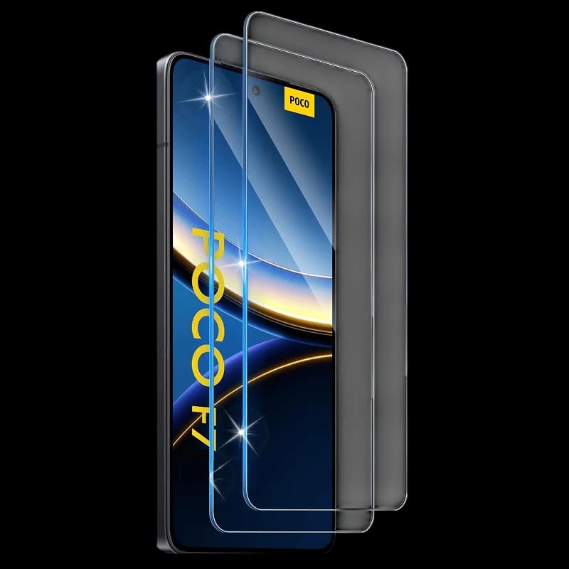 Pacote com 2 protetores de vidro temperado Xiaomi Poco F7 Full Screen 3D