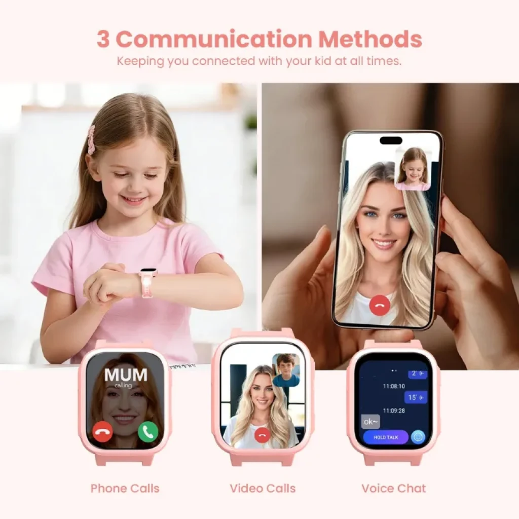 Relógio inteligente para crianças Lagenio K10 Preto 4G GPS com função SOS