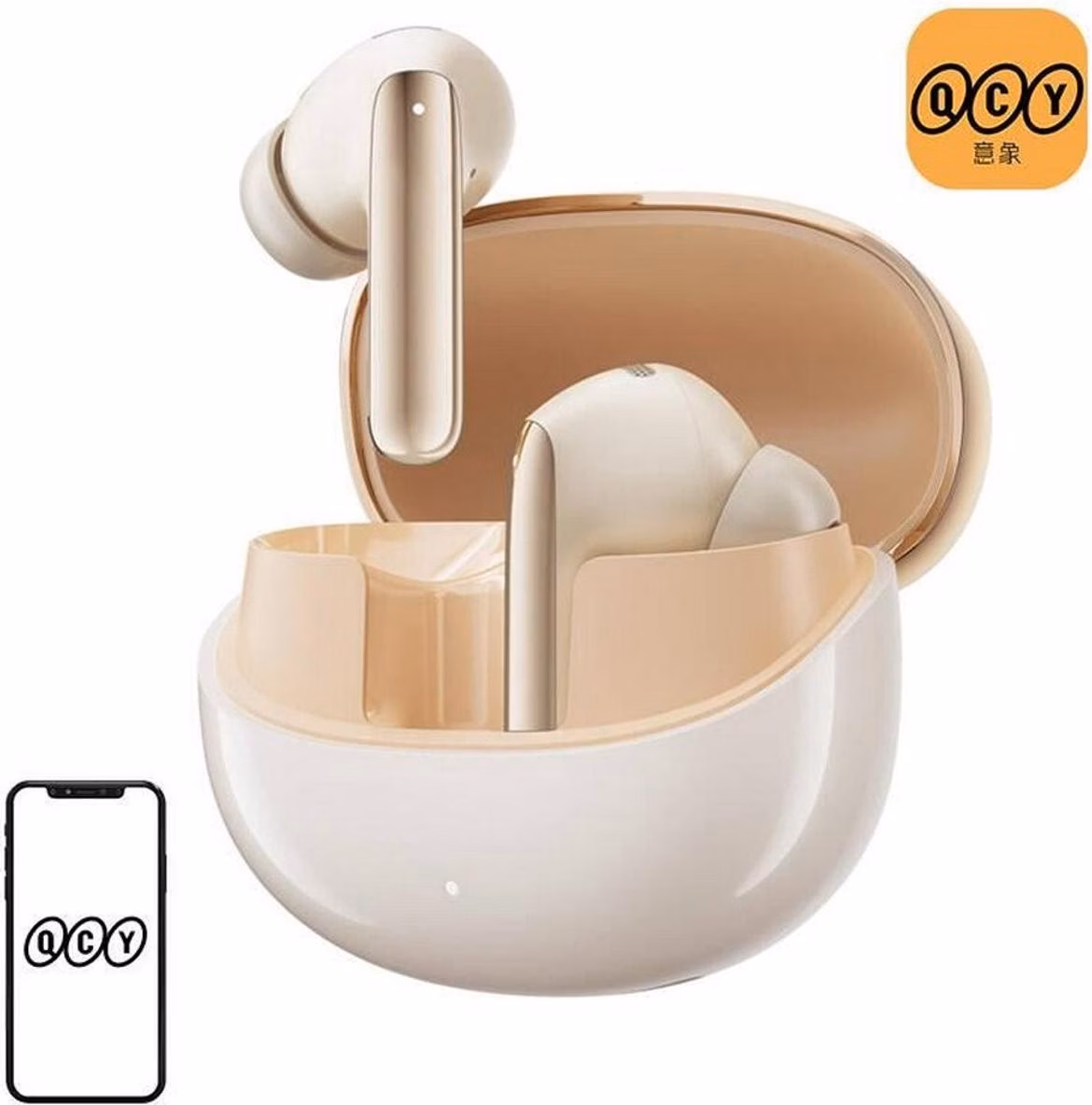 QCY MeloBuds Pro HT08 Dorado - Auriculares Bluetooth