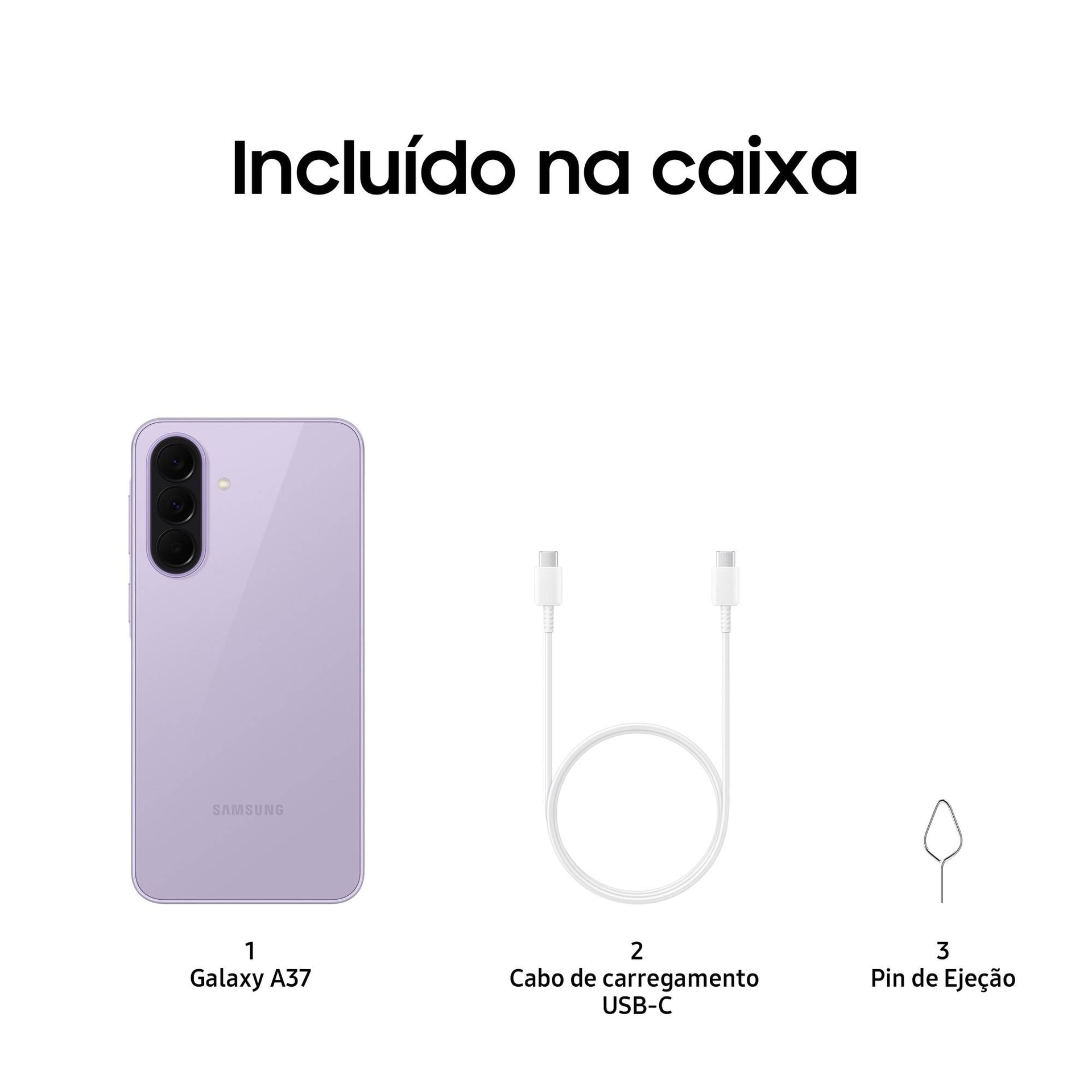 Samsung Galaxy A37 5G 128 GB Lavande Ecrã de 5000 mAh 6 GB de RAM Com One UI 8.5