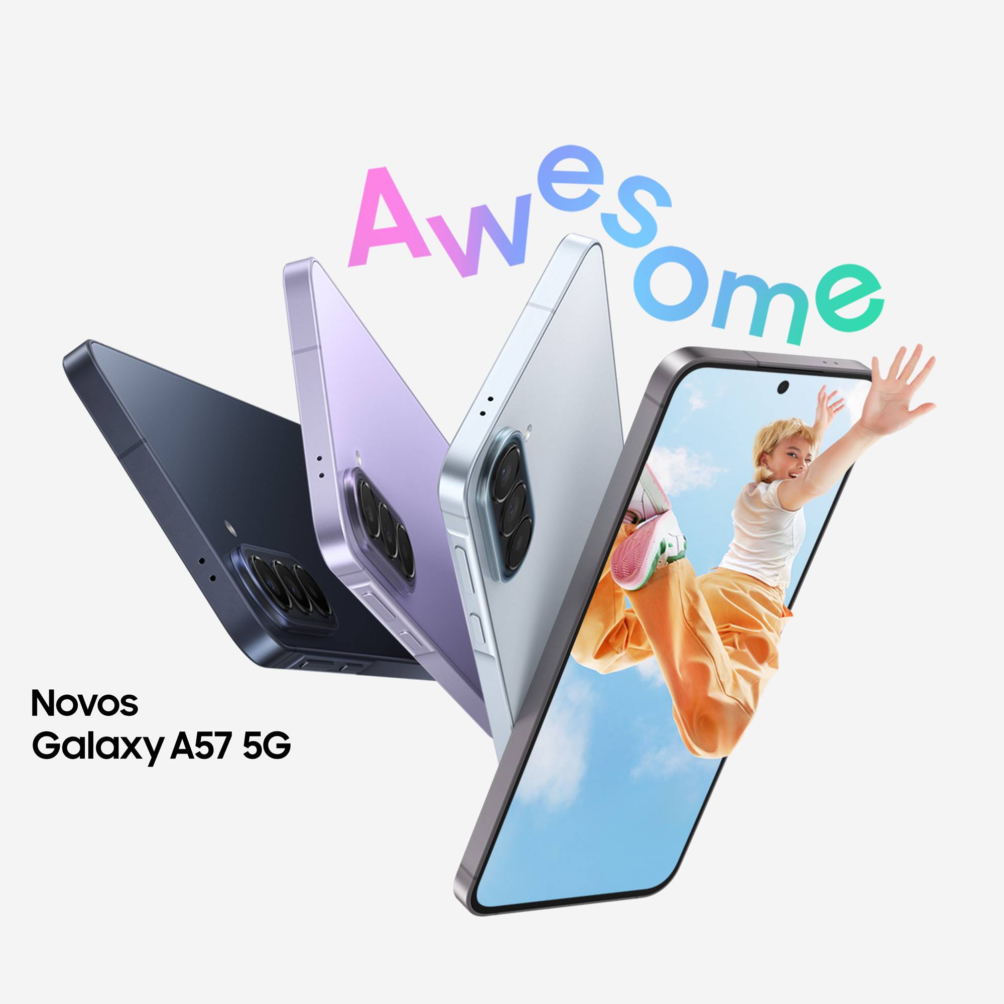 Samsung Galaxy A57 5G 128 GB Cinza Ecrã de 6,6 polegadas 8 GB de RAM Câmara de 50 MP