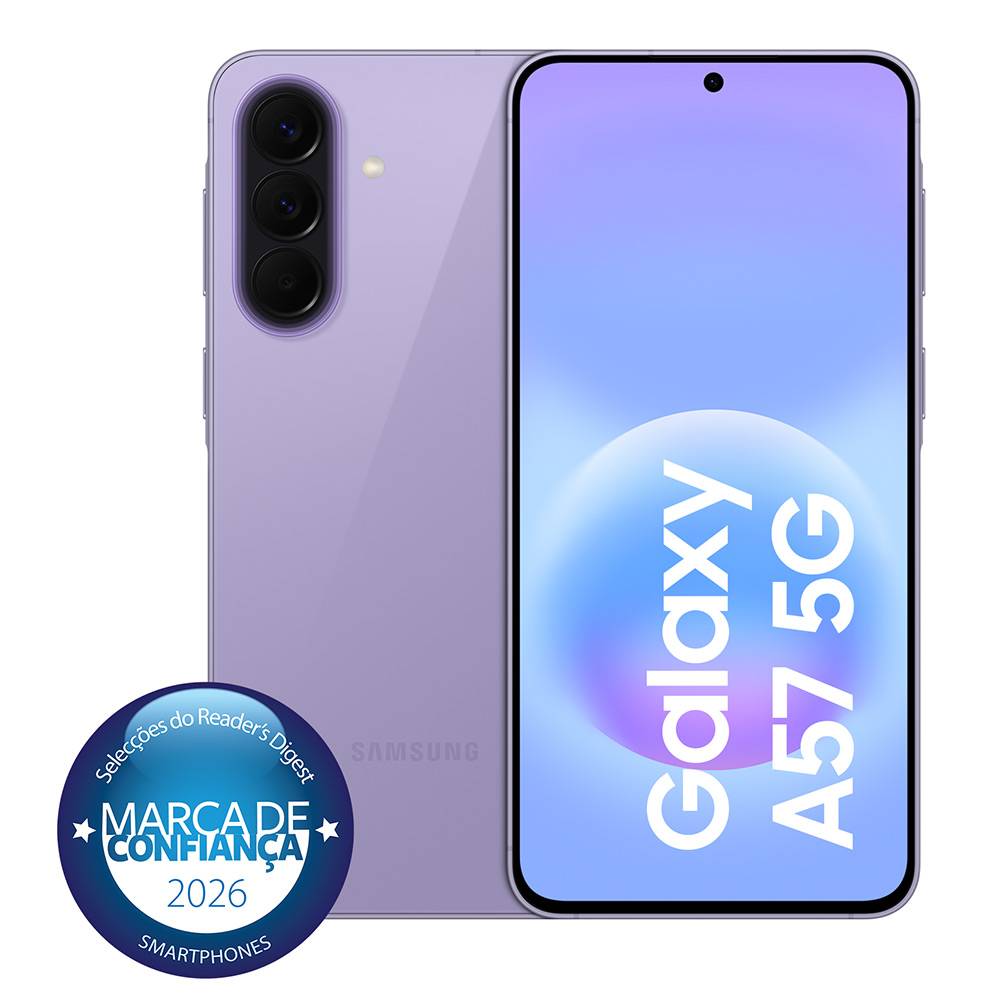 Samsung Galaxy A57 5G 128 GB Lila Carregamento rápido de 45W 8 GB de RAM Câmara tripla