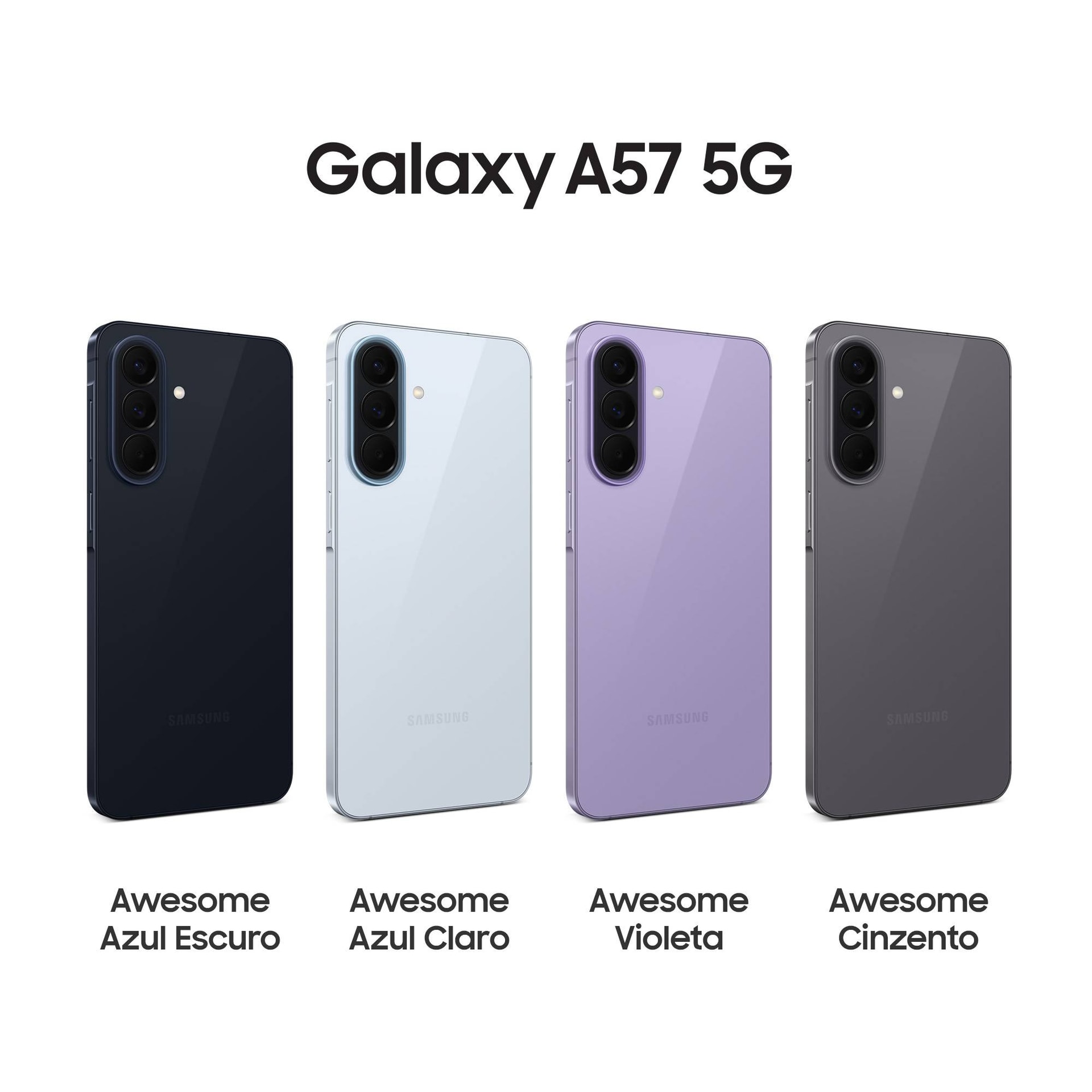Samsung Galaxy A57 5G 128 GB Lila Carregamento rápido de 45W 8 GB de RAM Câmara tripla