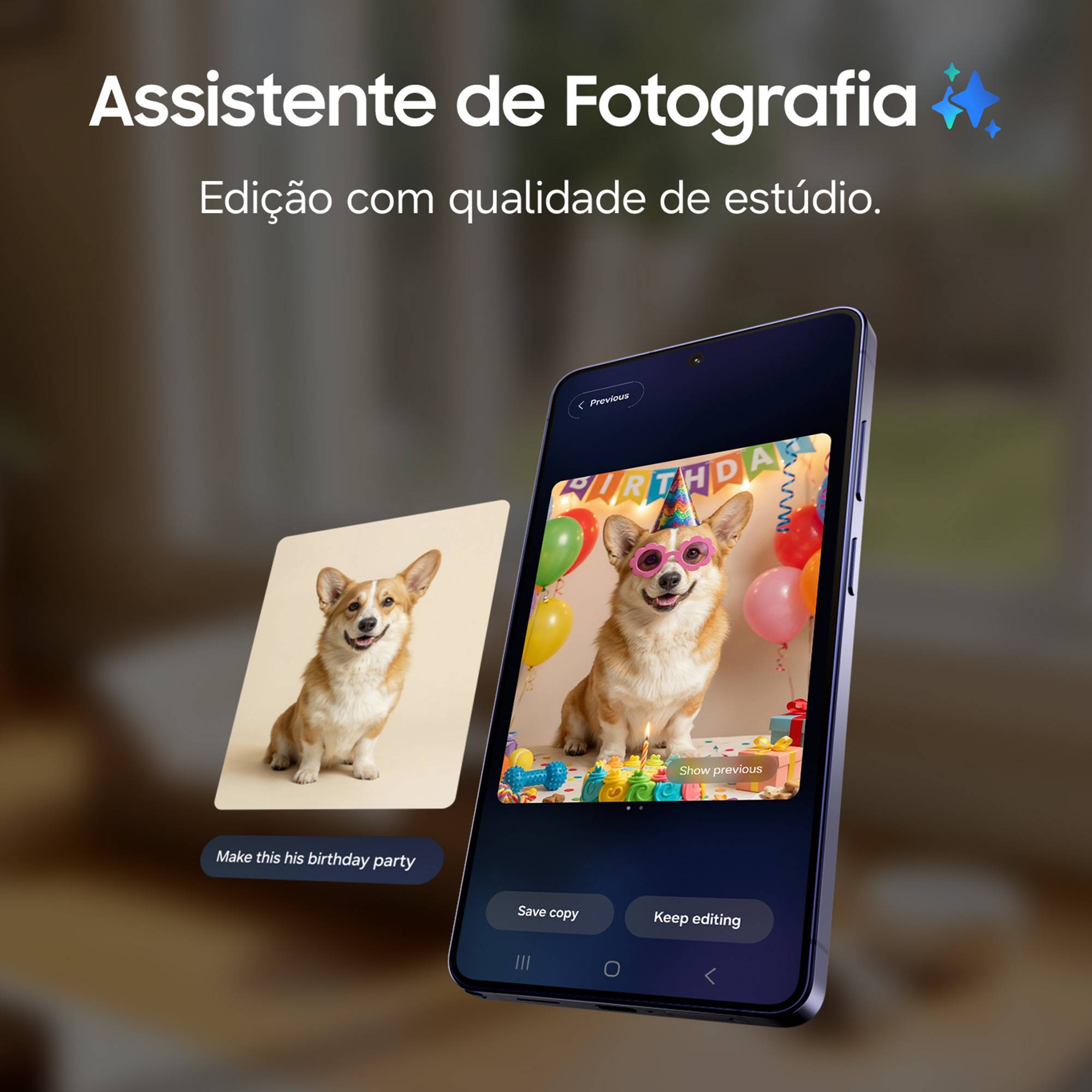 Samsung Galaxy S26 Ultra 5G 512GB Azul Corning Gorilla Armor 2 12GB RAM Câmaras de 200MP