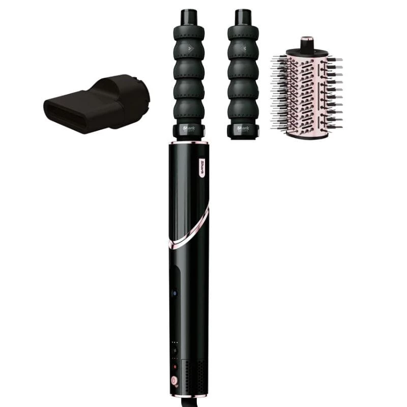 Shark FlexStyle 3 em 1 Preto/Rosa - Secador de cabelo e modelador