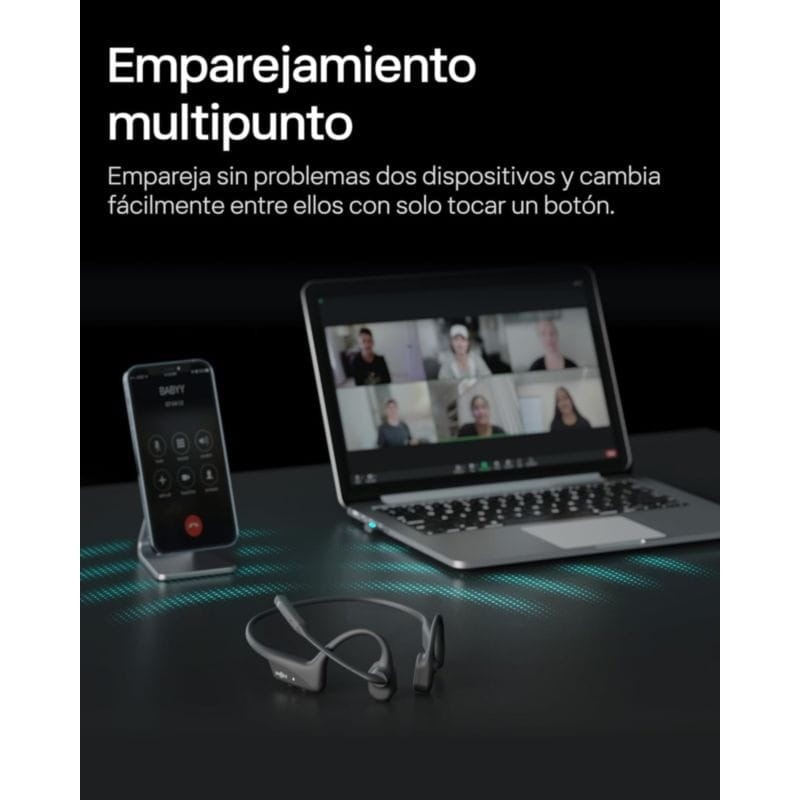 Shokz OpenComm 2 UC USB-A Preto de condução óssea