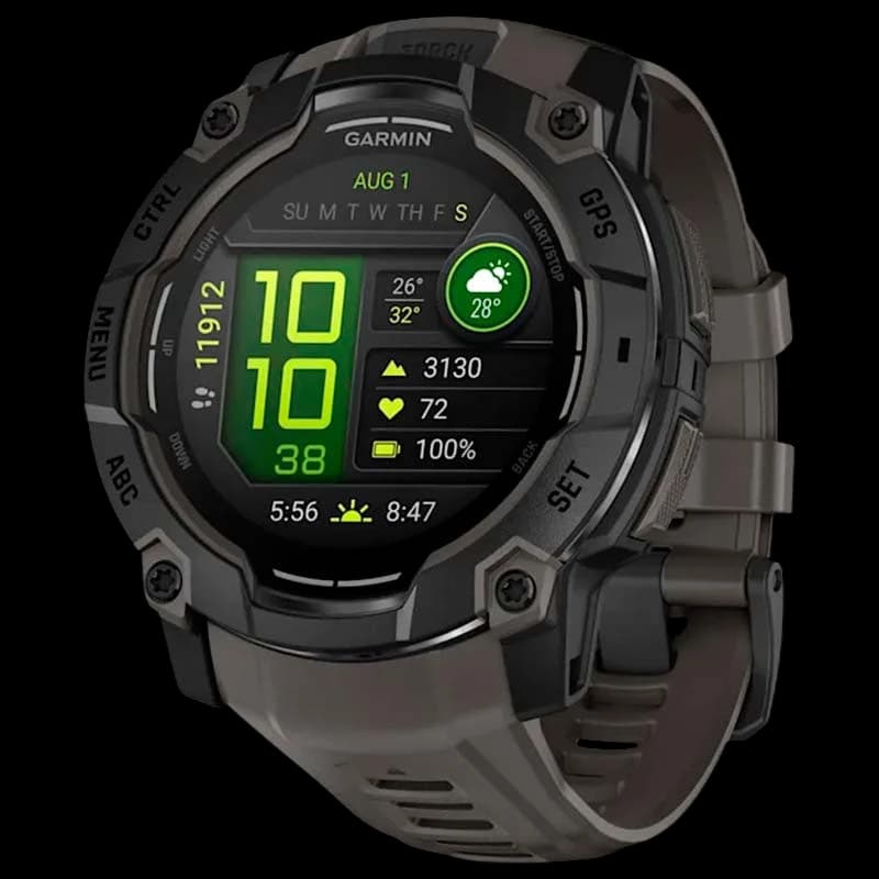 Smartwatch com GPS Garmin Instinct 3 AMOLED 50mm Preto com Bracelete Carvão