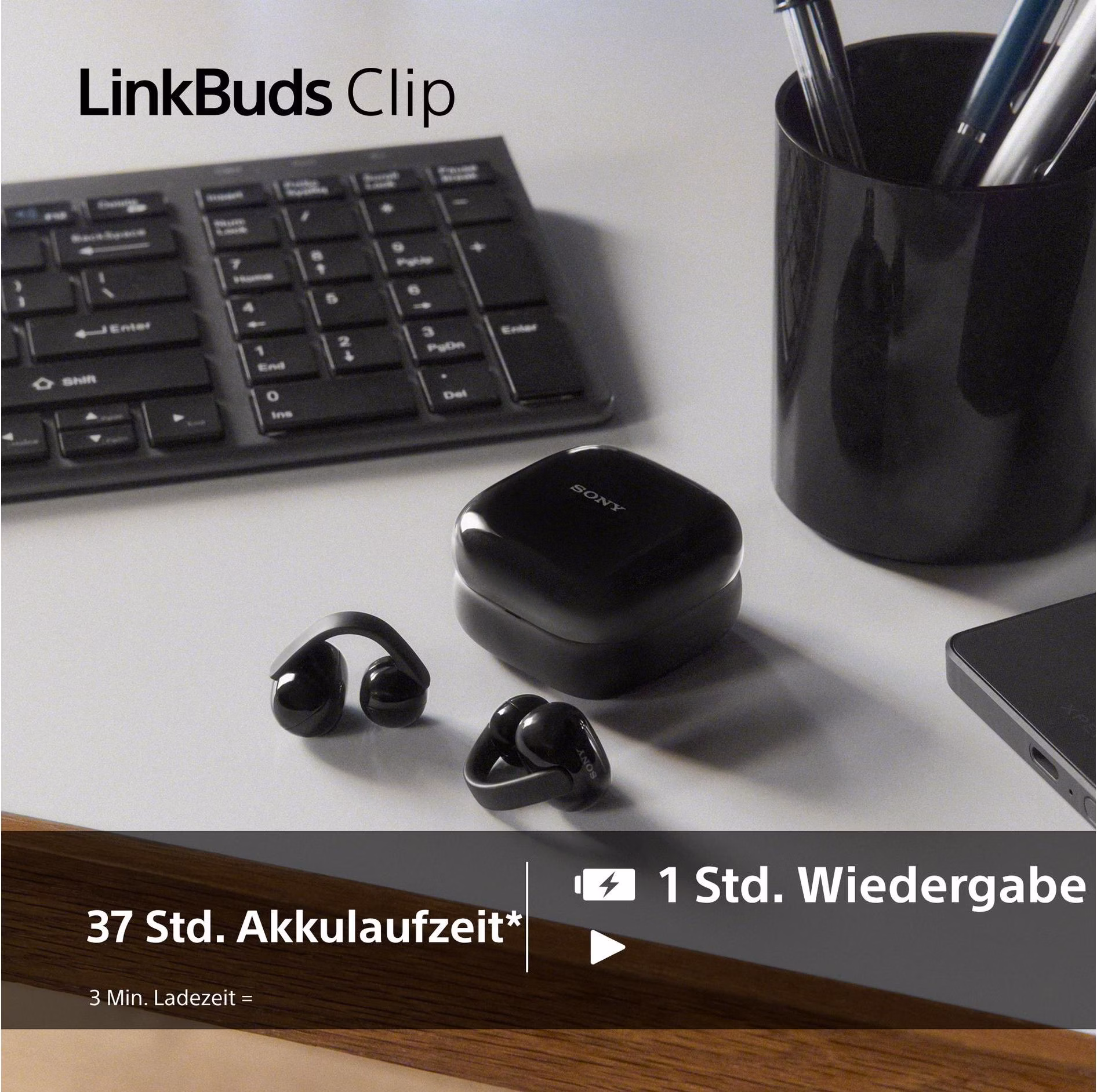 Sony LinkBuds Clip WF-LC900 Lavanda - Auriculares TWS Open-ear com 3 modos de audição
