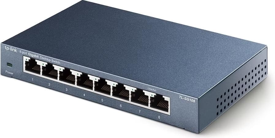 TP-Link TL-SG108 Desktop Switch with 8 ports 10/100/1000 Mbps