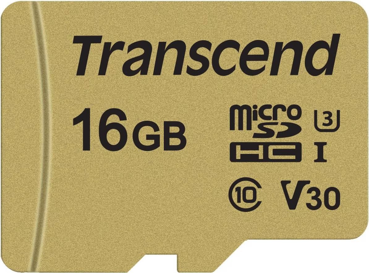 Transcend TS16GUSD500S 16 GB Classe 10 UHS-I U3 V30 MLC NAND Ouro - Cartão microSD
