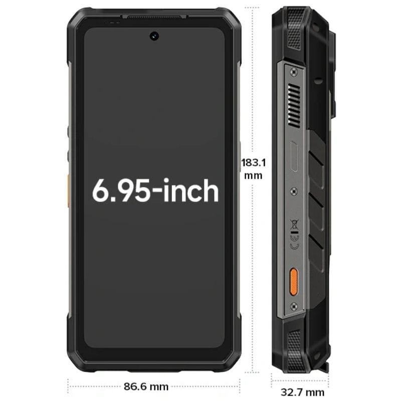 Ulefone Armor 34 Pro Plus 5G 16 GB/512 GB Preto Rugged com Projetor