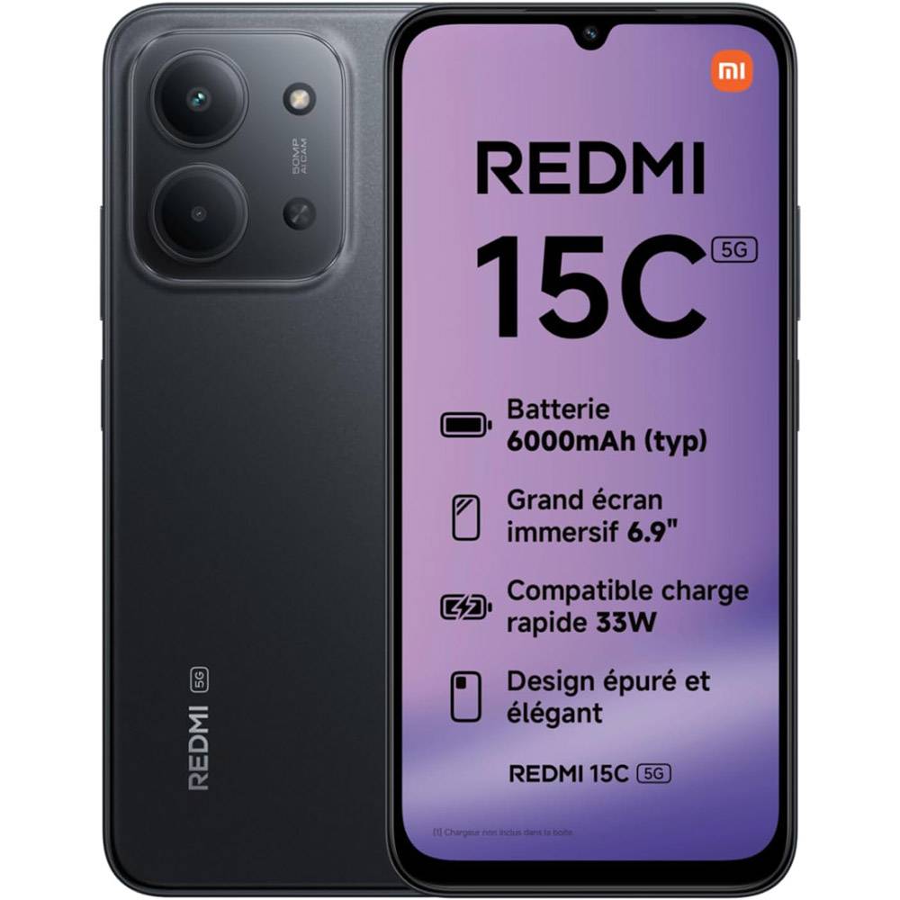 Xiaomi Redmi 15C 5G 4GB/128GB Preto