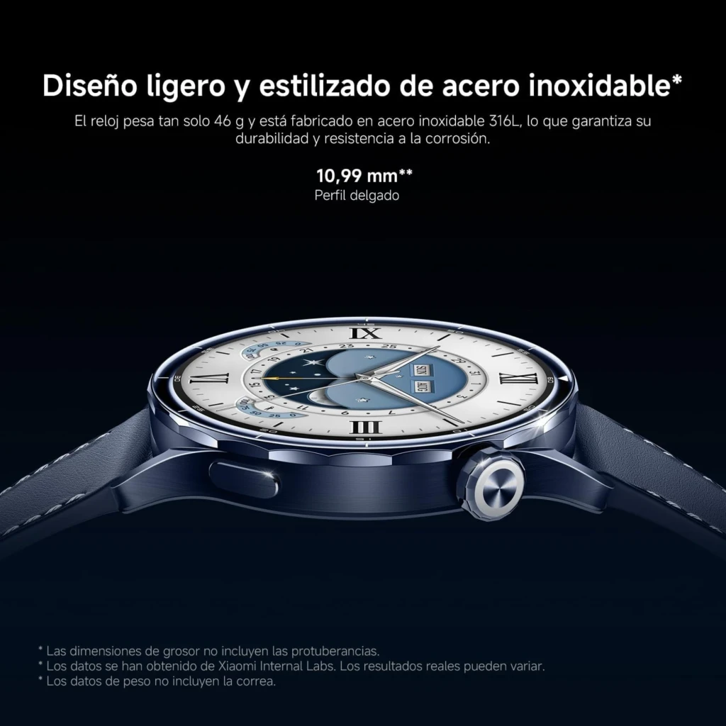 Xiaomi Watch S5 46 mm Smartwatch 1,48" AMOLED 21 dias GPS de banda dupla 5ATM Prateado