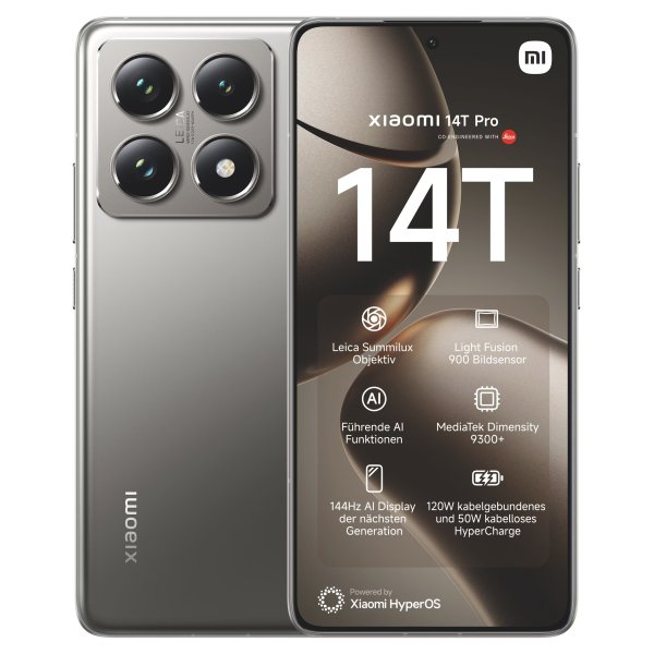 Xiaomi 14T Pro 5G 12GB/256GB Cinzento