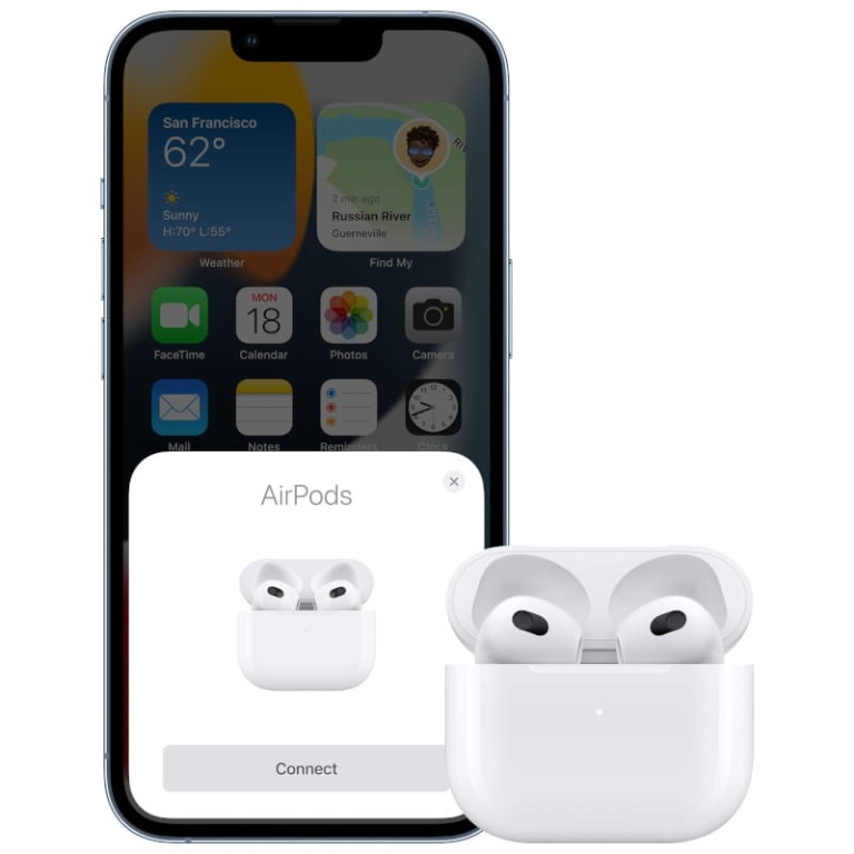 Apple AirPods (3ª geração) com caixa de carregamento Lighting – Auriculares Bluetooth
