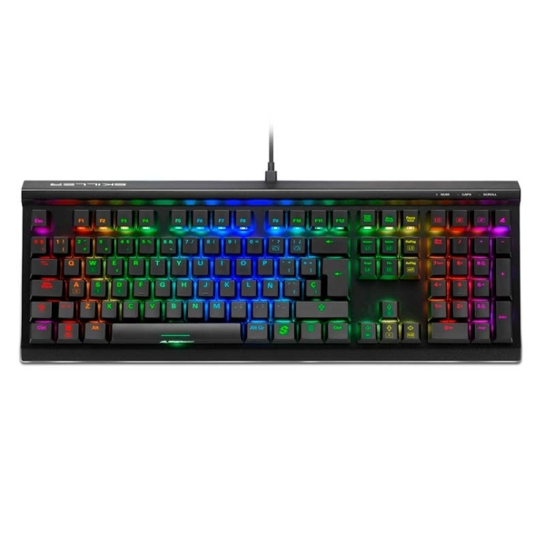 Teclado Mecânico Sharkoon SKILLER SGK60 RGB USB-C ES Switch Castanho