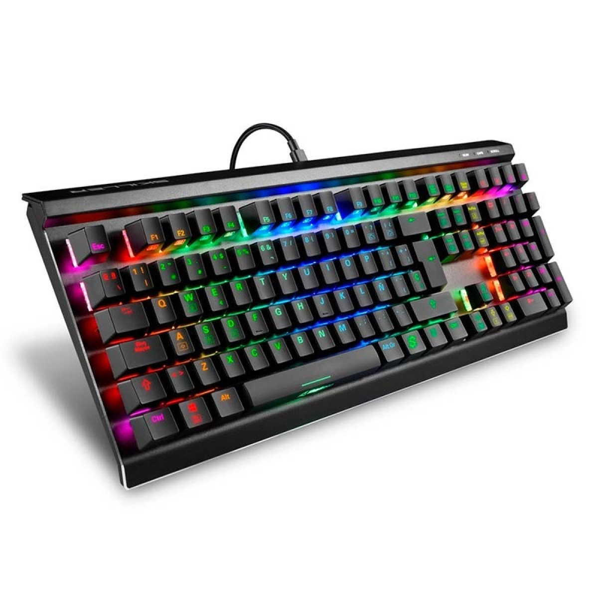Teclado Mecânico Sharkoon SKILLER SGK60 RGB USB-C ES Switch Castanho