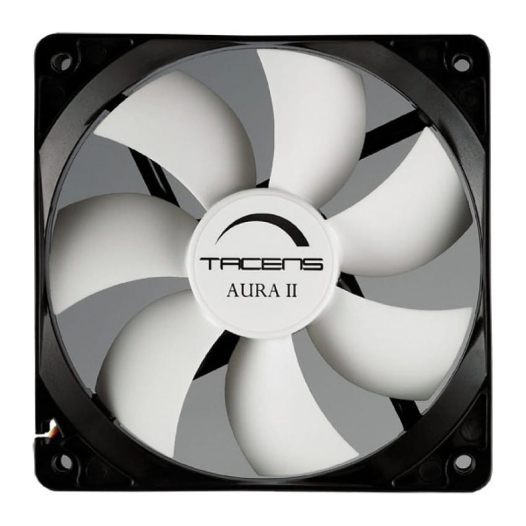 Ventilador de PC Tacens Aura II, 7 lâminas, 12 cm, desenho anti poeira,,