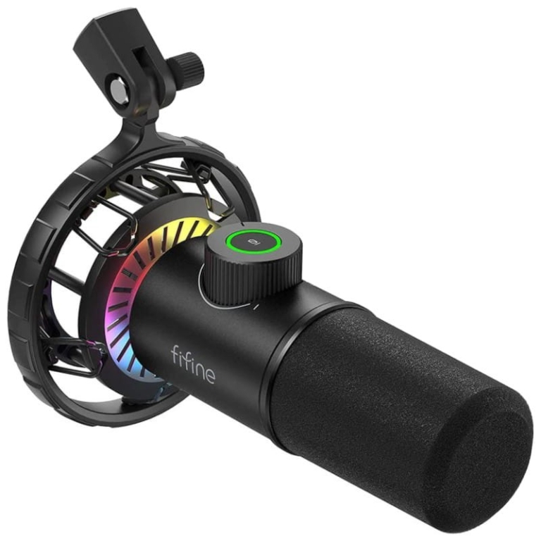 Fifine K658 RGB Microfone USB