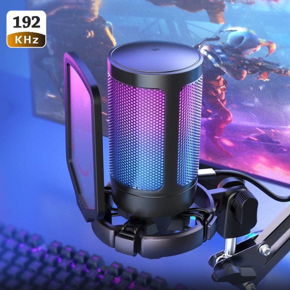 Fifine Ampligame A6 RGB Microfone USB