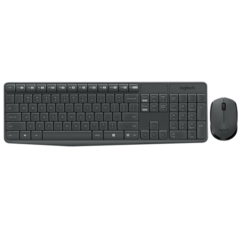 Teclado de membrana + Rato sem fio Logitech MK235