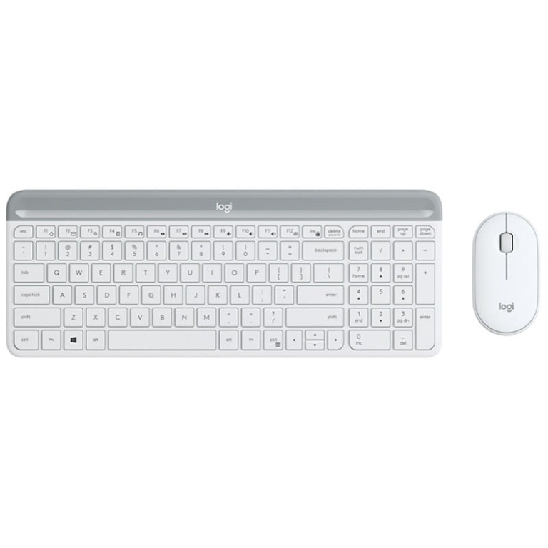 Teclado Logitech Slim Wireless Membrane Combo MK470 Espanhol + Rato – 1000 DPI