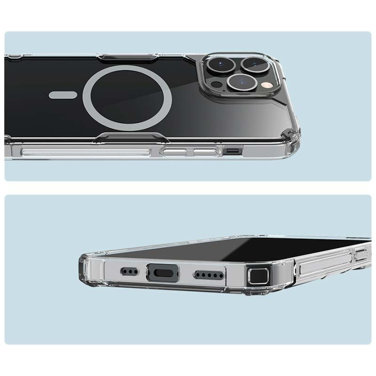 Nillkin Capa de Silicone Magnetic Nature Pro iPhone 13 Pro Transparente