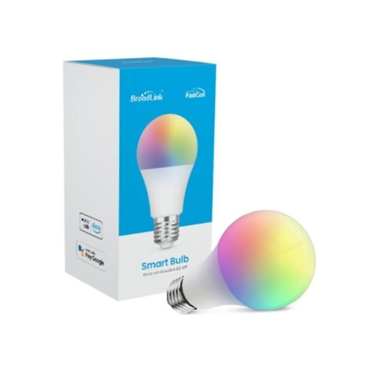 Broadlink LB4E27 E27 9W – Lâmpada LED RGB Inteligente