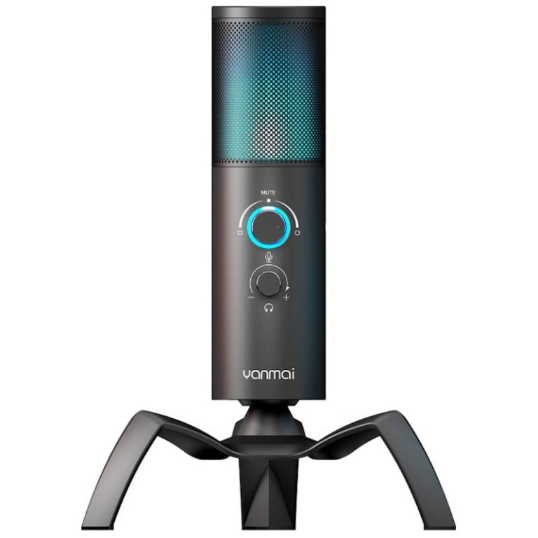 Microfone para jogos Yanmai Q18 RGB Streaming / Estàºdio