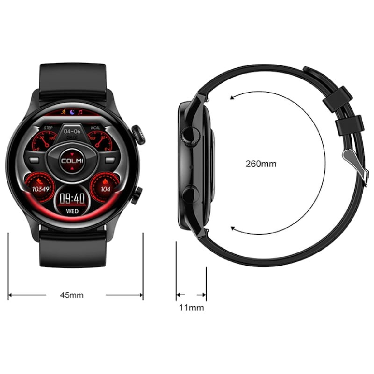 Colmi i30 com Pulseira de Silicone