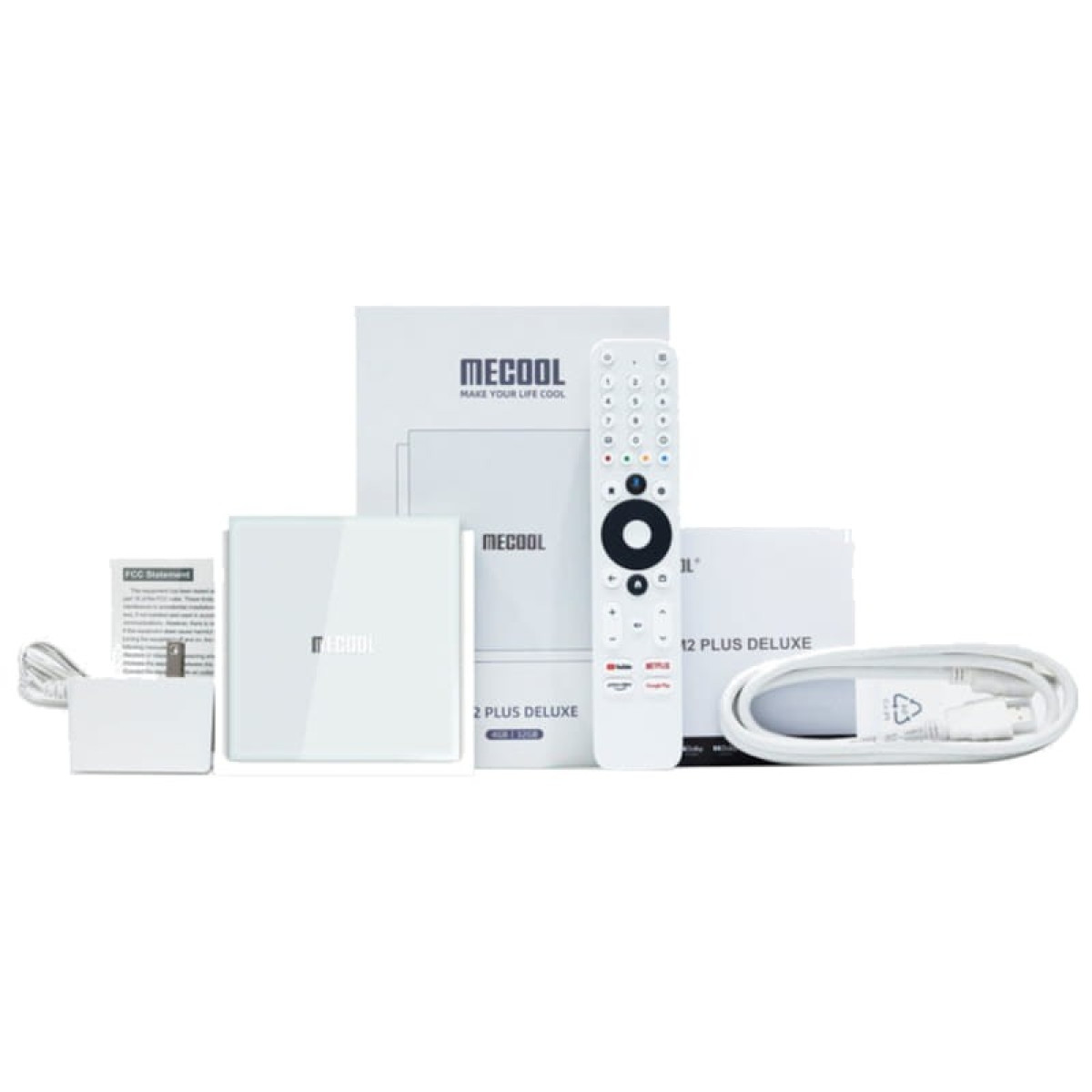 Mecool KM2 Plus Deluxe 4GB/32GB Certificado Netflix Android 11 Blanc – Android TV