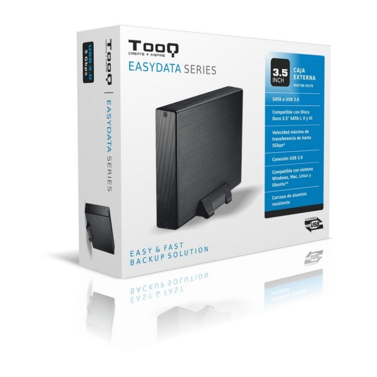 TooQ TQE-3527B Caixa HDD 3.5″ SATA3 USB 3.0