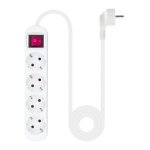 Régua de alimentação de 4 tomadas Nanocable com interruptor 1.4m