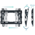 TooQ LP1044T-B inclinável 43″ VESA 200×200 mm – Suporte para TV