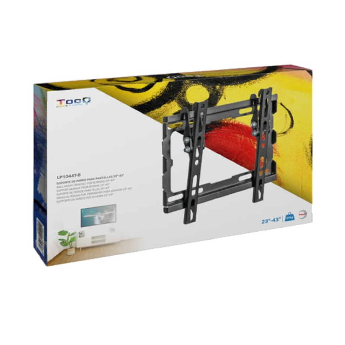 TooQ LP1044T-B inclinável 43″ VESA 200×200 mm – Suporte para TV