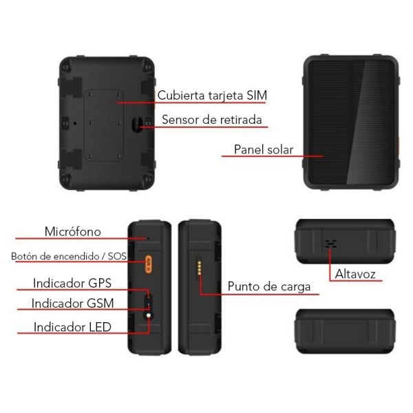 GPS para Animais de Estimaçào V34 Carregamento Solar
