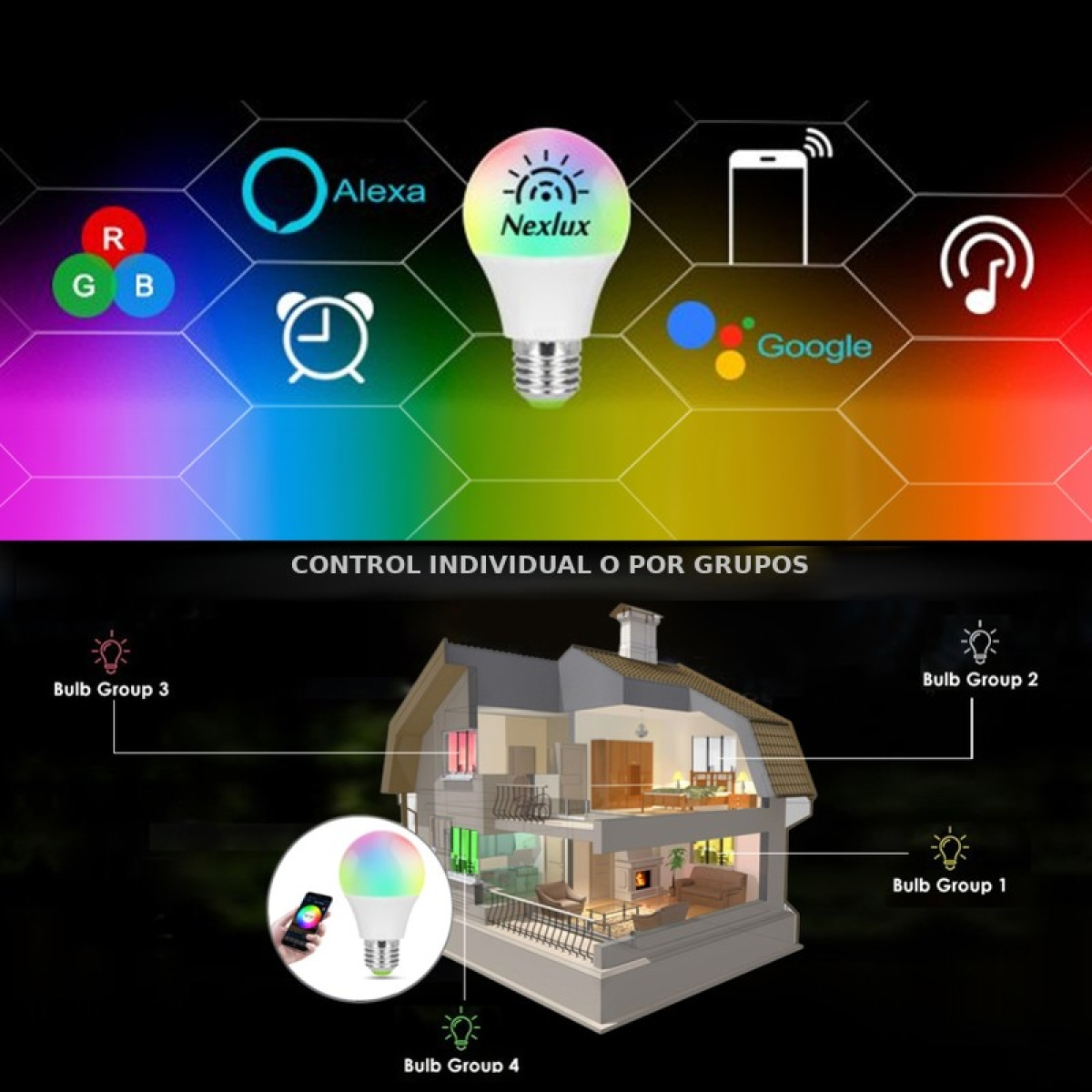Lâmpada Inteligente Magic E27 10W RGB