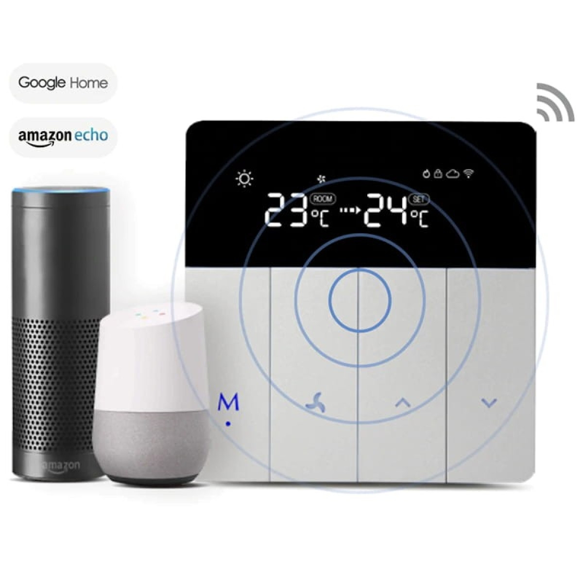 Termostato Inteligente Zemismart – Google Home/Amazon Alexa