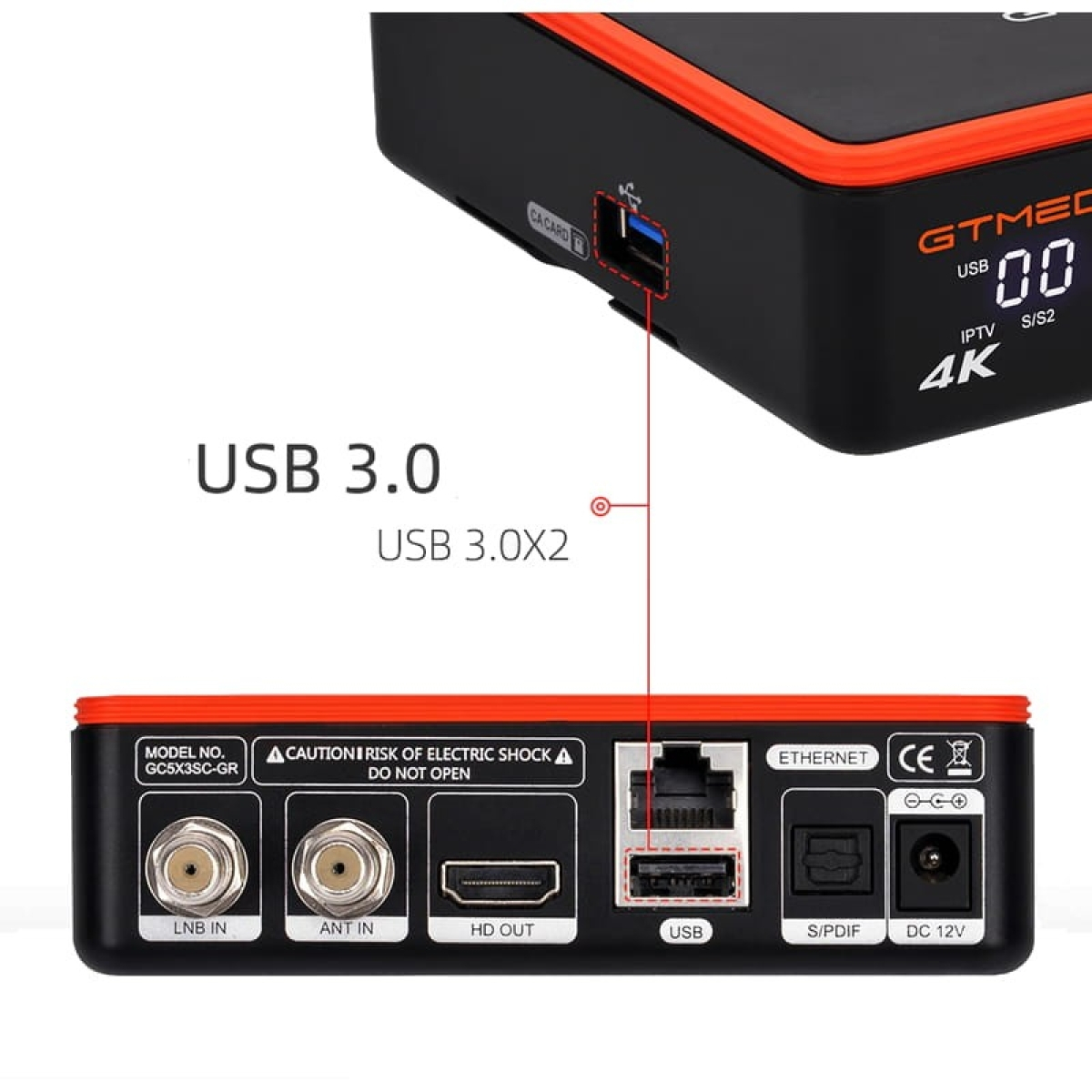 GTMedia Combo 4K Android 9.0 – Receptor de Satélite
