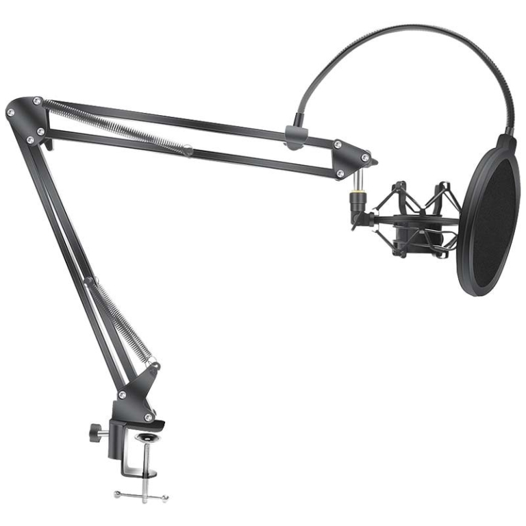 Suporte do Braço para Microfone com Aranha de Metal + Popfilter