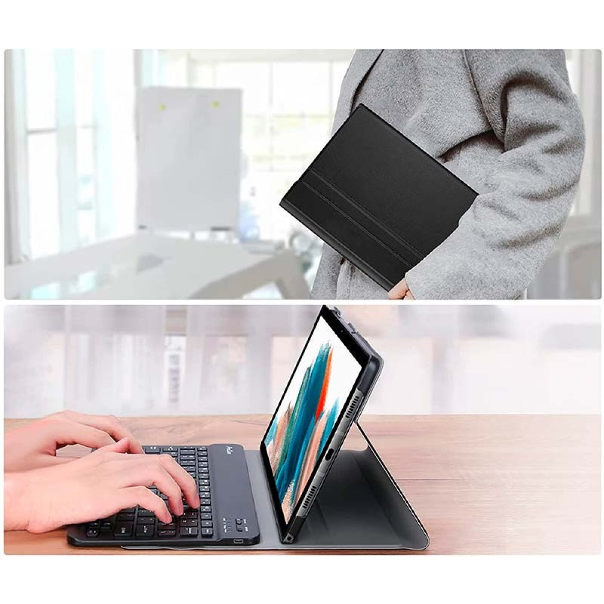 Capa com Teclado Samsung Galaxy Tab A8 2021 10.5 X200/X205