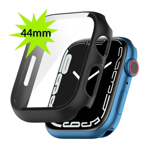 Capa PC + Vidro Temperado Apple Watch 44mm – Compatível com Apple Watch 4/5/6/SE