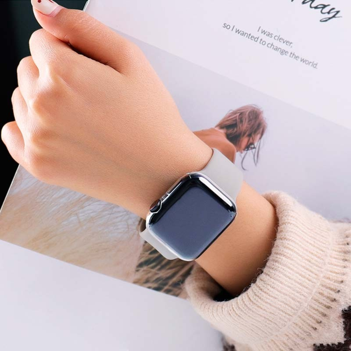 Capa de Silicone Apple Watch 40mm – Compatível com Apple Watch 4/5/6/SE