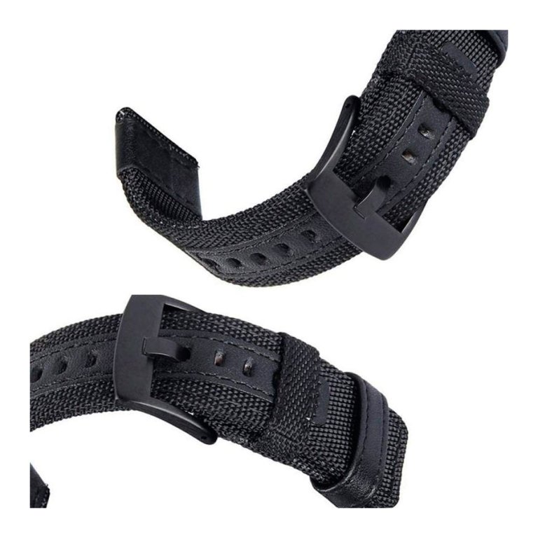 Pulseira Universal Nylon Ajustável 22mm Cáqui para Smartwatch Xiaomi/Amazfit/Samsung/Huawei/Realme/Ticwatch