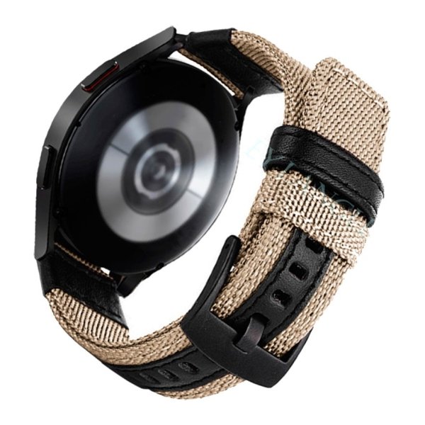 Pulseira Universal Nylon Ajustável 22mm Cáqui para Smartwatch Xiaomi/Amazfit/Samsung/Huawei/Realme/Ticwatch