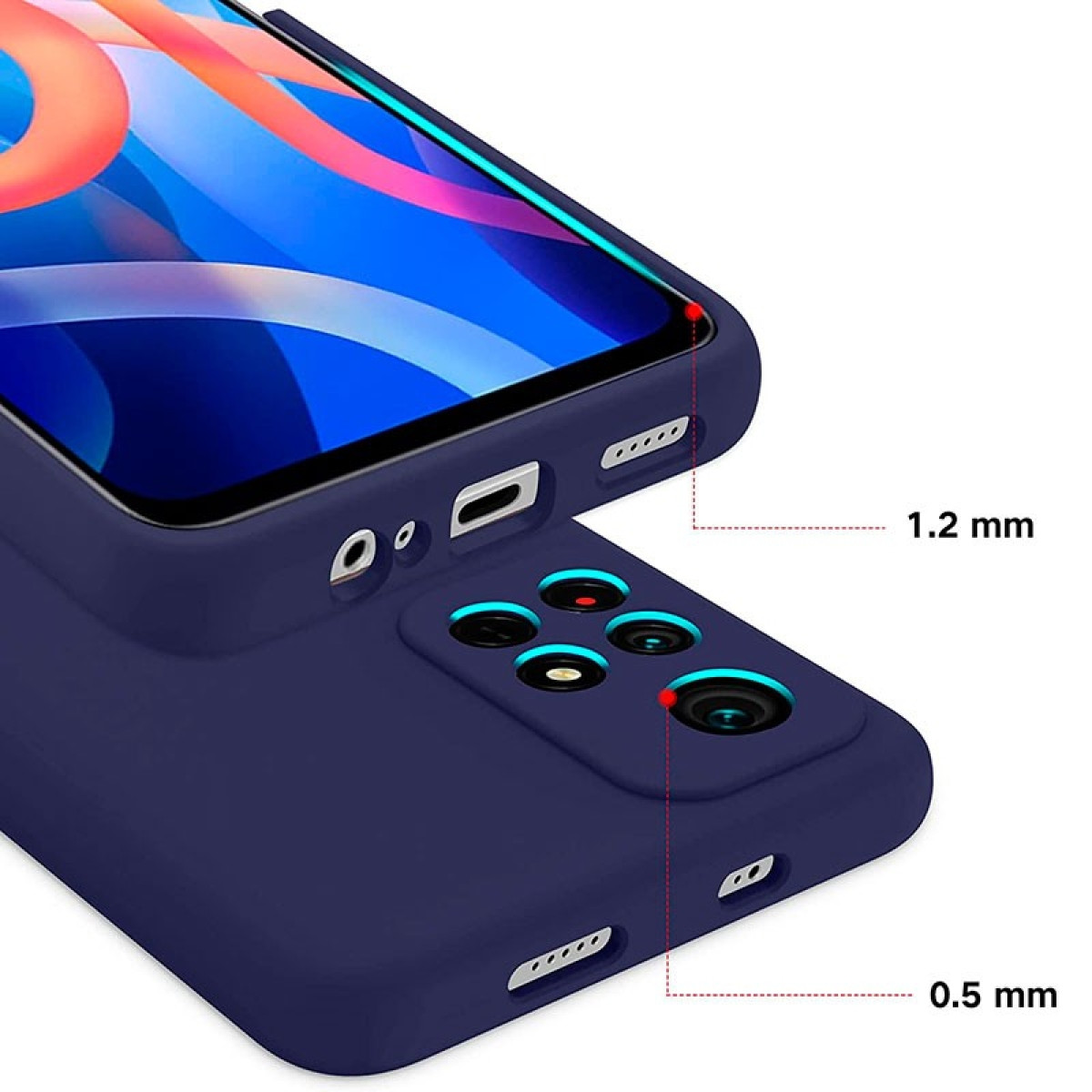Capa Xiaomi Redmi Note 11 Pro+ 5G Square Liquid Premium