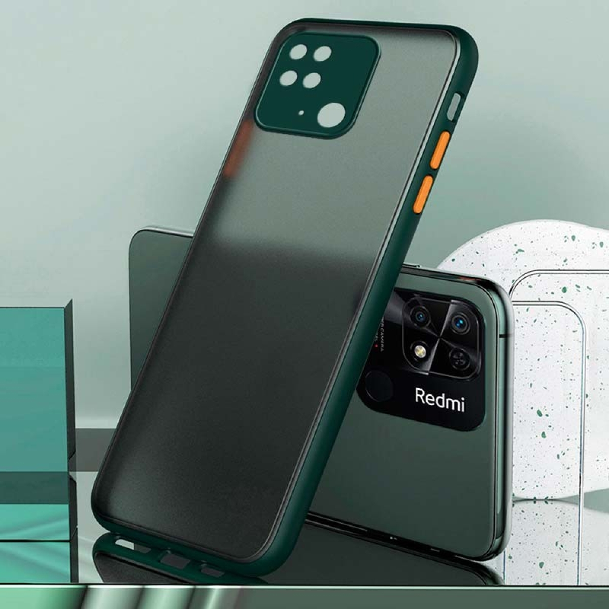 Capa Dual Mate Xiaomi Redmi 10C / Poco C40+Laranja