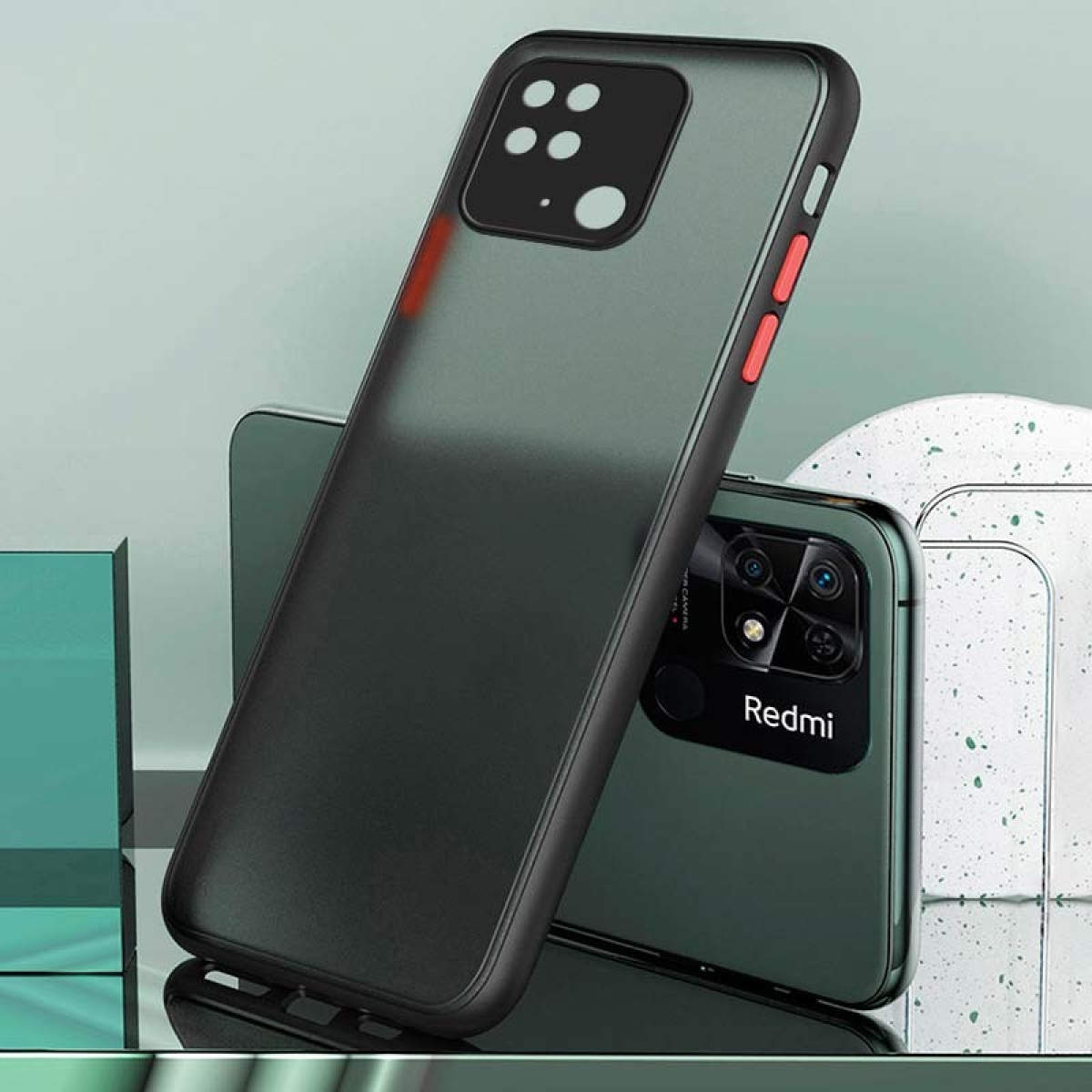 Capa Dual Mate Xiaomi Redmi 10C / Poco C40/Vermelho