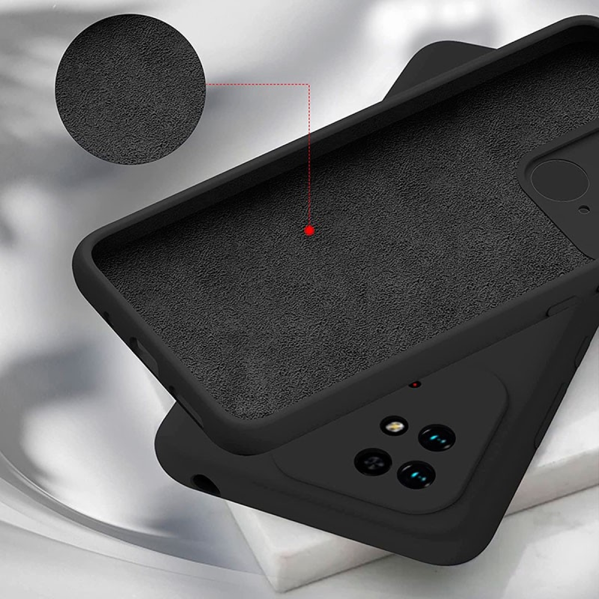 Capa Xiaomi Redmi 10C / Poco C40 Square Liquid Premium